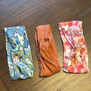 Aerie Floral and Solid Hair Accessories - Blue, Orange, Pink